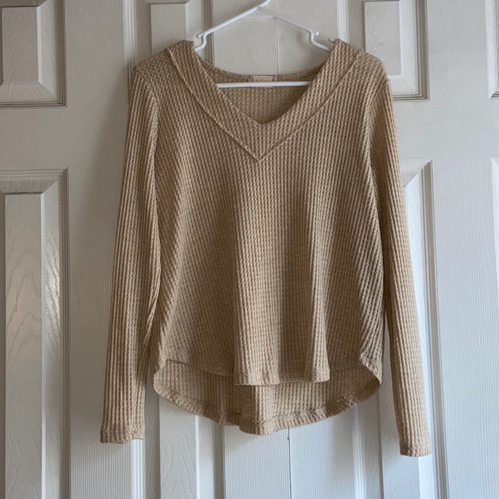 Altar’d State Cream Long Sleeve Top